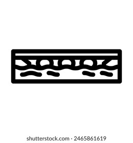 floating bridge line icon vector. floating bridge sign. isolated contour symbol black illustration