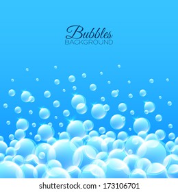 Floating Bubbles. Beautiful Vector Background For Your Design