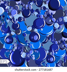 Floating bubbles. Beautiful vector background for your design. EPS