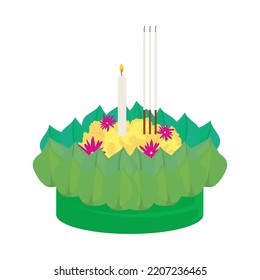 diseño flotante de velas sobre blanco