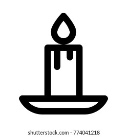 Floating candle isolated on white