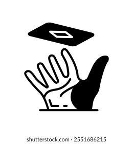 Floating Card Glyph Icon, Vector illustration