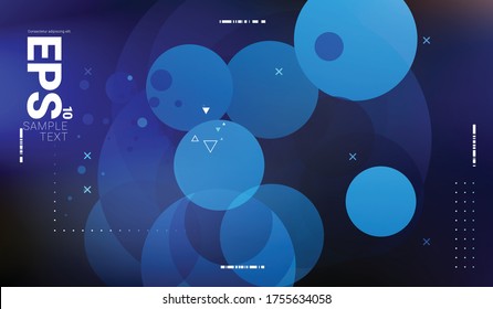 Floating Circles Gradient Modern Background. Minimalist Creative Design Concept.
