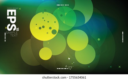 Floating Circles Gradient Modern Background. Minimalist Creative Design Concept.