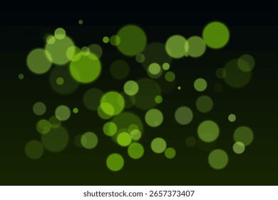 Formas circulares flotantes esparcidas por el marco. La escala y el desenfoque variables crean una sensación de movimiento de la luz y profundidad abstracta.