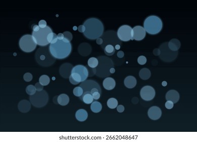 Formas circulares flotantes esparcidas por el marco. La escala y el desenfoque variables crean una sensación de movimiento de la luz y profundidad abstracta.