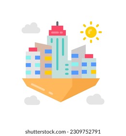 Floating City icon in vector. Illustration