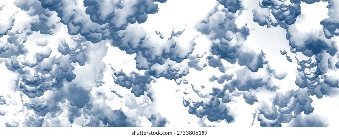 Nuvens flutuantes criando uma sensação de profundidade atmosférica infinita