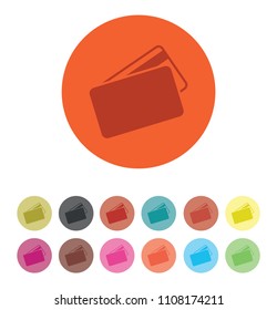 floating credit card icon set