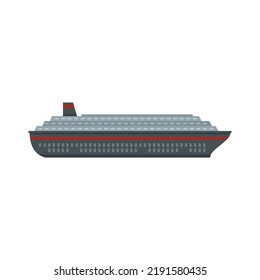 Floating cruise icon. Flat illustration of floating cruise vector icon isolated on white background