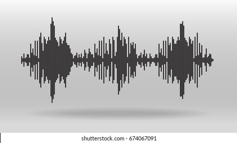 Floating digital Sound wave