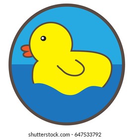 floating duck vector