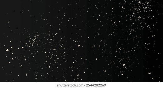 Floating dust particles or snow on a black background, creating a soft, atmospheric effect perfect for winter themes, night scenes, and subtle, dreamy visuals