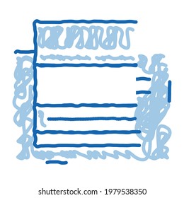 floating foundation sketch icon vector. Hand drawn blue doodle line art floating foundation sign. isolated symbol illustration