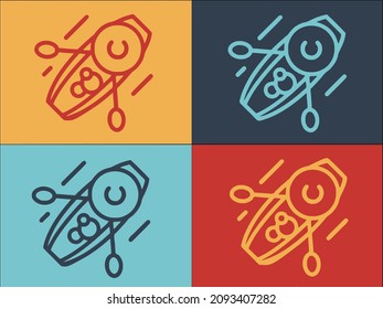 Floating Fruit Seller Logo Template, Simple Flat Icon of seller,market,food