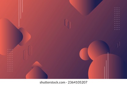 Floating geometric elements pattern. Simple abstract vector background texture design.