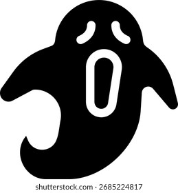 Glifo de diseño negro fantasma flotante
