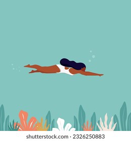 Floating Girl Icon Vector Design.