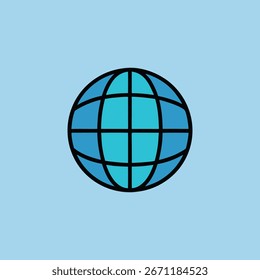 Ilustración de icono de red de globo flotante