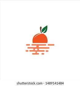 Floating GrapeFruit Logo Icon Design Vector Stock Template