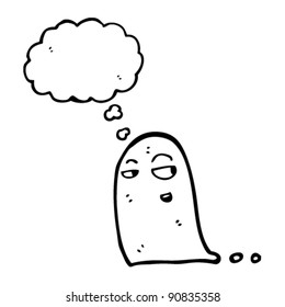 floating halloween ghost cartoon