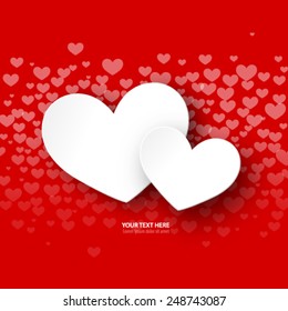 Floating Heart Shapes for Valentines Day Background
