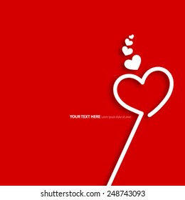 Floating Heart Shapes for Valentines Day Background