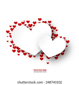 Floating Heart Shapes for Valentines Day Background