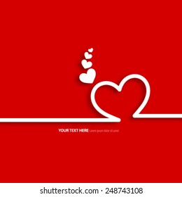 Floating Heart Shapes for Valentines Day Background