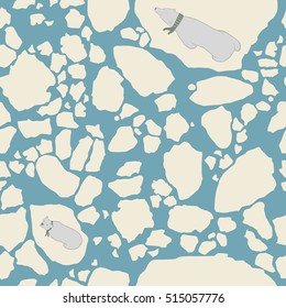 Floating ice pattern, vector