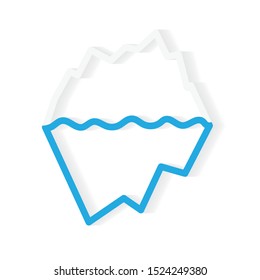 floating iceberg icon- vector illustration