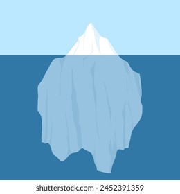 Floating iceberg on the ocean