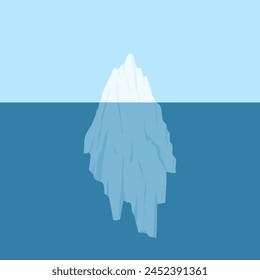 Floating iceberg on the ocean