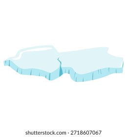 Piezas de iceberg flotantes rotas por el cambio climático