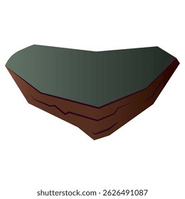 Base flutuante da ilha. Ilustração vetorial