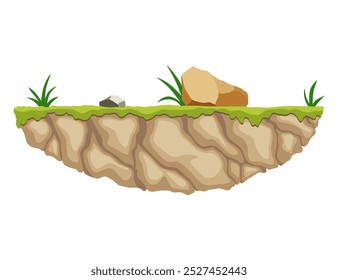 Floating island design element for a fantasy platformer game level that promises fun and excitement