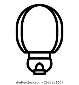 Floating lantern icon. Outline floating lantern vector icon for web design isolated on white background