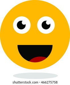 Floating Large Flat Smiley Face