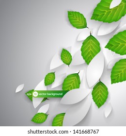 Floating Leaves Background-eps10