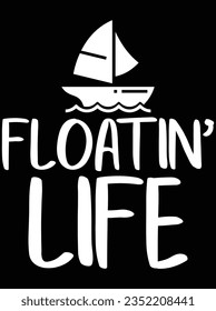 Floating life vector art design, eps file. design file for t-shirt. SVG, EPS cuttable design file