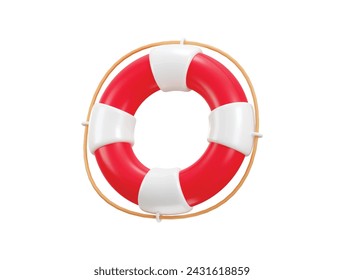 Schwimmende Rettungsboje Symbol 3D Rendering Vektor-Illustration