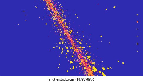 Floating liquid blobs. Abstract colorful banner with fluid shapes. Futuristic composition with bubbles. 3D vector illustration for advertising, marketing or presentation.