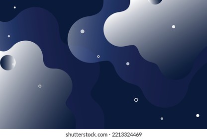 Floating liquid blobs. Abstract colorful banner with fluid shapes. Futuristic composition with bubbles. 3D vector illustration for advertising. marketing or presentation