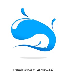 Floating liquid water design vector