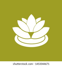 Floating lotus Flower icon for your project
