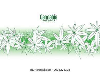 floating marijuana leaves on white background