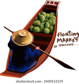 mercado flotante en tailandia element design