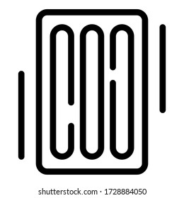 Icono de colchón flotante. Icono de vector colchón flotante de contorno para diseño web aislado en fondo blanco