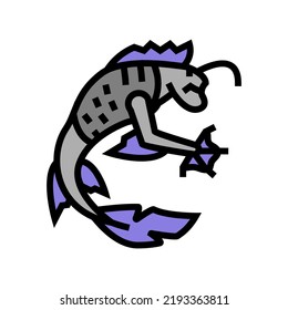 floating monster color icon vector. floating monster sign. isolated symbol illustration
