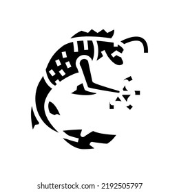 floating monster glyph icon vector. floating monster sign. isolated symbol illustration